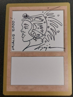 Kaja Fogllio Original Art Sketch Signed Drawn on MTG Card Signed 1 of 1 - 2000 - Image 1