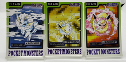 Vaporeon Jolteon Flareon 134 135 136 Nintendo BANDAI Japanese Pokemon Carddass - Image 1