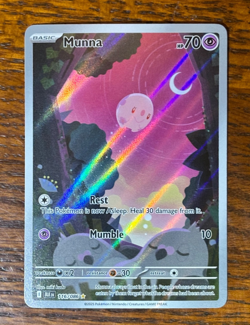 Pokemon TCG Munna 116/086 Sv: Black Bolt Holograph Illustration Rare Basic 70 HP - Image 1