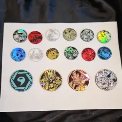 Nintendo Pokemon TCG Flip Coins Pikachu Eevee 2000 16x Holofoil Embossed - Image 1