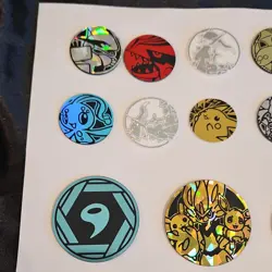 Nintendo Pokemon TCG Flip Coins Pikachu Eevee 2000 16x Holofoil Embossed - Image 2