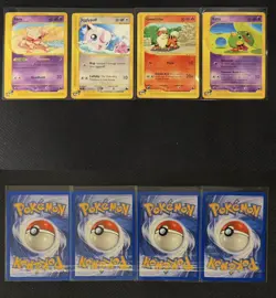 Pokemon Skyridge Lot Print Ink Roller Error RARE Natu Abra Growlithe Jigglypuff - Image 1