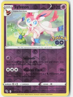 Sylveon Reverse Holo Holo Rare Pokemon GO 035/078 NM - Image 1