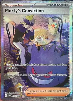 Morty's Conviction Special Illustration Rare - 211/162 - Temporal Forces Pokemon - Image 1