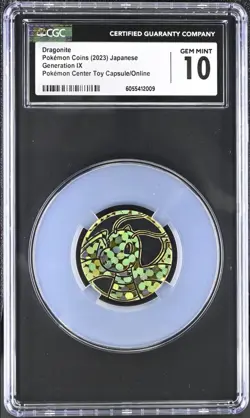2023 Pokemon Center Coins CGC 10 Dragonite Toy Capsule Gen IX ✨ - Image 1