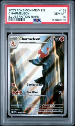 2023 POKEMON MEW EN-151 ILLUSTRATION RARE #169 CHARMELEON PSA 10 - Image 1