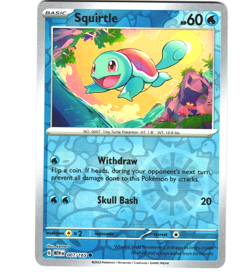 Pokemon TCG - Squirtle Reverse Holo - #007/165 - Scarlet & Violet 151 ENGLISH - Image 1