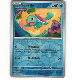 Pokemon TCG - Squirtle Reverse Holo - #007/165 - Scarlet & Violet 151 ENGLISH - Image 3