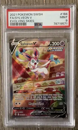 Pokemon TCG - Evolving Skies - Sylveon V Alt Art 184/203 - Mint PSA 9 - Image 1