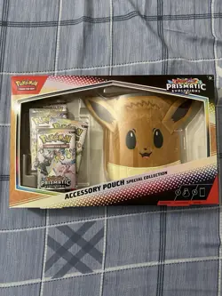Pokemon TCG Prismatic Evolutions Eevee Accessory Pouch Special Collection Sealed - Image 1