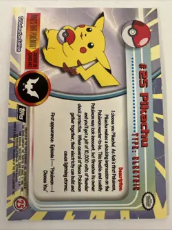 Topps Pokemon TV Animation Edition #25 Pikachu Foil Black Label - Creasing - Image 2