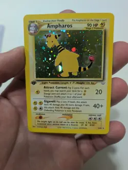Ampharos 1st Edition 01/64 Neo Revelation Holo LP Pokemon TCG - Image 2