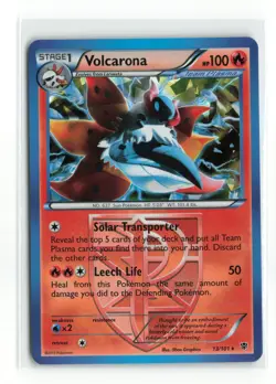VOLCARONA 13/101 CRACKED ICE PLASMA BLAST POKEMON TCG LP - Image 1