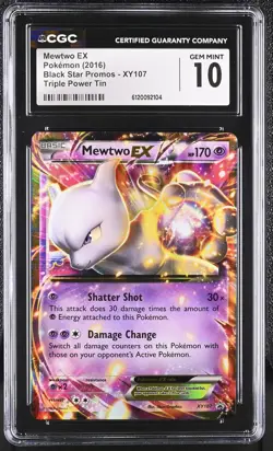 MEWTWO EX XY Black Star Promo Triple Power #XY107 CGC 10 Pokemon [Nostalgium] - Image 1