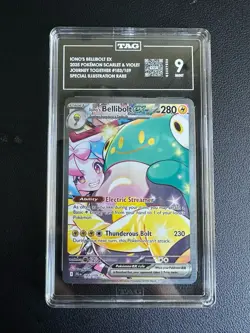 2025 POKEMON JTG EN-JOURNEY TOGETHER #183 IONO'S BELLIBOLT EX TAG 9 - Image 1