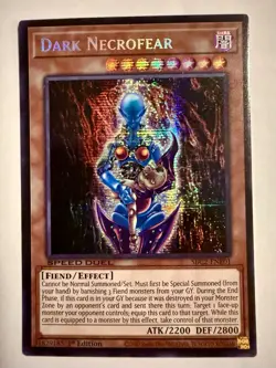 Yugioh Dark Necrofear Prismatic Secret Rare SBC2 - Image 1