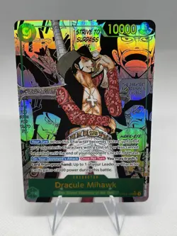 One Piece Dracule Mihawk OP14-119 Manga Alternate Art NM The Azure Sea’s Seven - Image 1
