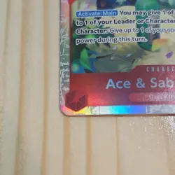 Namco One Piece CCG Ace & Sabo & Luffy SR OP13-007 Alt Art Foil Carrying on His… - Image 4