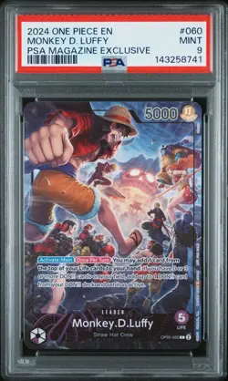 2024 One Piece Promo Monkey D. Luffy PSA Magazine Exclusive PSA 9 - Image 1