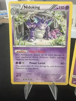 Pokemon Nidoking Rare Card Lot (2) XY Steam Siege 45/114 & Team Up 59/181 NM - Image 3