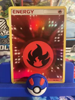 Fire Energy Pokemon TCG EX Power Keepers Hologram Holofoil Card 104/108 MP - Image 1