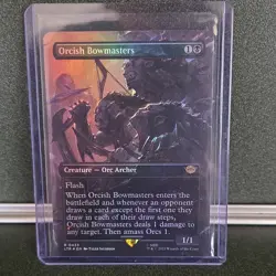 Magic: The Gathering Orcish Bowmasters Borderless Foil Rare LotR Card - Image 1