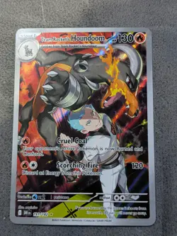 Pokemon TCG Team Rockets Houndoom Illustration Rare Card 191/182 Destined Rivals - Image 1