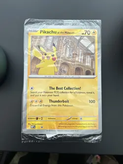 Pikachu At The Museum (SEALED) X Natural History Museum Pokemon Promo Card 2026 - Image 1