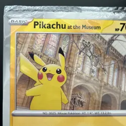 Pikachu At The Museum (SEALED) X Natural History Museum Pokemon Promo Card 2026 - Image 3