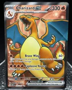 Pokemon Charizard EX Ultra Rare Sv: Scarlet & Violet 151 Card 183/165 NM - Image 1