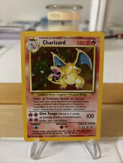SPANISH!!!Pokemon 1999 Base Set Unlimited Charizard Holo Card 4/102 SPANISH!!! - Image 1