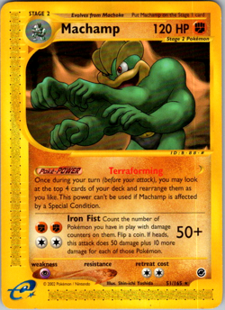 Machamp - 51/165 - Pokemon Expedition Non-Holo Rare Card VLP - Image 1