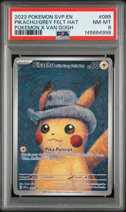 Pikachu with Grey Felt Hat 085 Sv: Scarlet & Violet Promo Cards Regular PSA 8 - Image 1