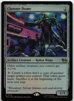 Chrome Dome Teenage Mutant Ninja Turtles MTG NM Foil - Image 1