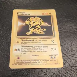 Pokemon Card Electabuzz 20/102 Original Base Set Non-Holo Rare - Image 1