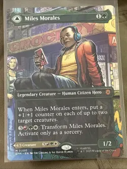 MTG Miles Morales #200 Borderless Regular Marvel Spider-Man 2025 - Image 1