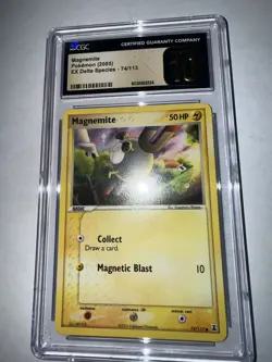 Pokemon TCG Magnemite 74 EX Delta Species 2005 CGC PRISTINE 10 - Image 3
