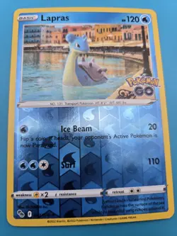 Pokemon Card Lapras Reverse Holo - Rare Pokemon Go 023/078 LP - Image 1