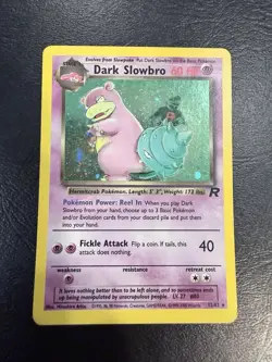 2000 Pokemon Team Rocket Dark Slowbro Holo Rare 12/82 WotC Vintage - Image 1