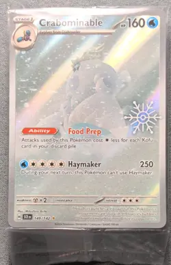 Pokemon English - Stellar Crown - Crabominable 149/142 - Holiday Stamp Sealed - Image 1