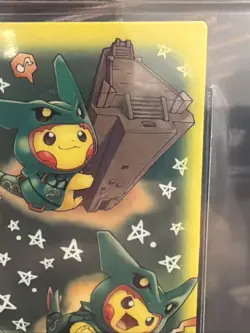 2016 Pokemon Skytree Open Rayquaza Poncho Wearing Pikachu Clear Card BGS 9 MINT - Image 4