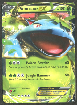 Pokemon TCG: Venusaur EX 1/146 XY Base Set Ultra Rare - Image 1