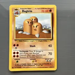 Pokemon TCG - Dugtrio - Base Set 19/102 - Unlimited Non-Holo Rare - Image 1