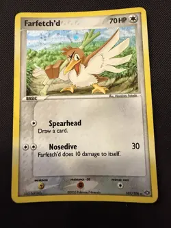 Pokemon Farfetch'd Secret Rare 107/106 EX Emerald Holo 2005 Card - Image 1