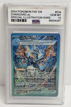 2024 POKEMON PAF EN SPECIAL ILLUSTRATION RARE CHARIZARD EX 234 PSA 10 *DAMAGED* - Image 1