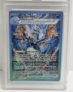 2024 POKEMON PAF EN SPECIAL ILLUSTRATION RARE CHARIZARD EX 234 PSA 10 *DAMAGED* - Image 3