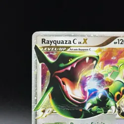 Pokemon TCG Rayquaza Holo Rare Card LV.X Supreme Victors 146/147 (damaged) - Image 3
