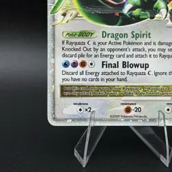 Pokemon TCG Rayquaza Holo Rare Card LV.X Supreme Victors 146/147 (damaged) - Image 4
