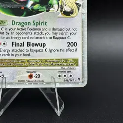 Pokemon TCG Rayquaza Holo Rare Card LV.X Supreme Victors 146/147 (damaged) - Image 5