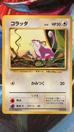 1996 Rattata 019 NO RARITY Pokemon Japanese Expansion Pack NM - Image 1